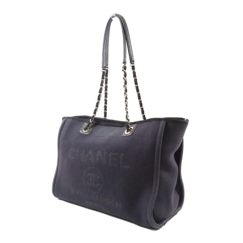 CHANEL CC SHW Deauville Tote Bag Canvas
