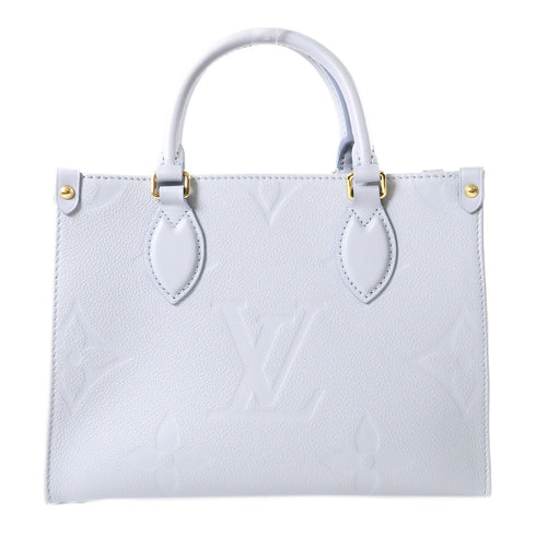 LOUIS VUITTON LV OnTheGo PM 2 Way Bag M46840 Monogram Empreinte Light Blue