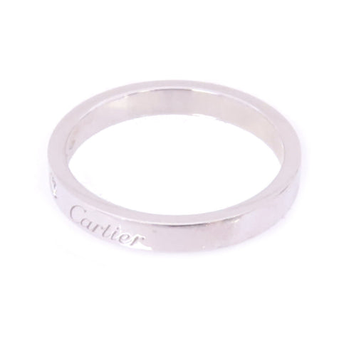 CARTIER Diamond Wedding Ring Cartier#58 US#8.5 18K White Gold