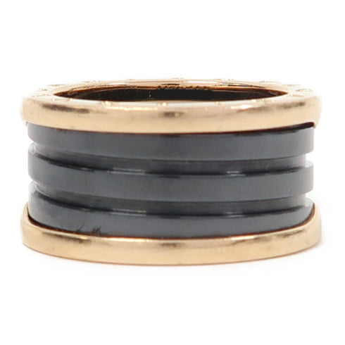 BVLGARI B-zero 1 Ring 18K Rose Gold/Ceramic Black BVLGARI#59/US#8.5