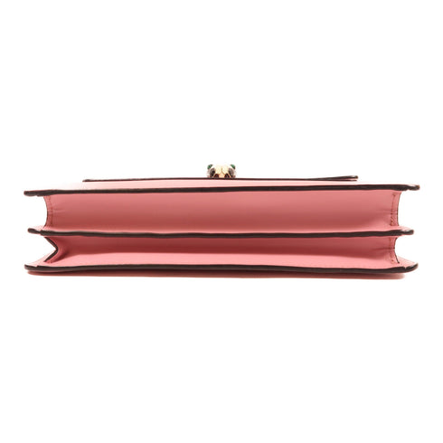BVLGARI GHW Serpenti Forever Chain Shoulder Bag Calfskin Leather Pink