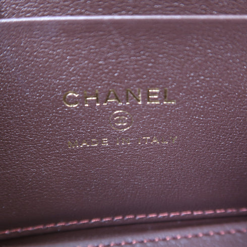 CHANEL Quilted CC GHW Vanity Case Chain Shoulder Bag Lambskin Leather Black v3