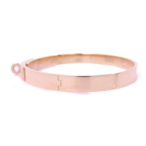 HERMES 0.26ct Diamond Bracelet Bangle 18K Pink Gold