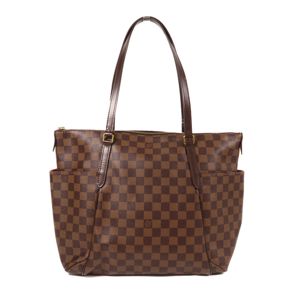 LOUIS VUITTON LV GHW Totally MM Shoulder Bag N41281 Damier Ebene Brown v1