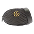 GUCCI GG GHW GG Marmont Waist Bag 476434 Calfskin Leather Black