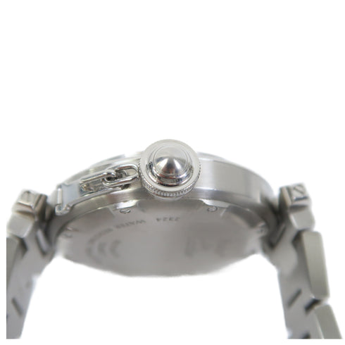 CARTIER Pasha C 35mm Quartz Watch 2324 Stainless Steel Black