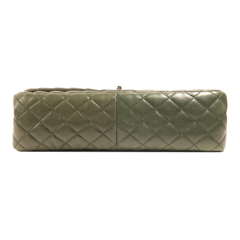 CHANEL CC SHW Chain Shoulder Bag Calfskin Leather Green v3