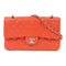 CHANEL Quilted CC SHW Chain Shoulder Bag Calfskin Leather Red