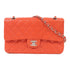 CHANEL Quilted CC SHW Chain Shoulder Bag Calfskin Leather Red