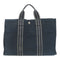 HERMES PHW Fourre-tout Handbag/Tote Bag Canvas Navy