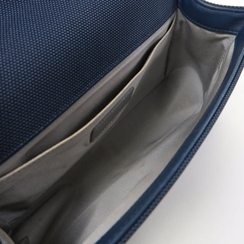 CHANEL CC SHW Boy 25 Shoulder Bag Canvas Blue/Pink