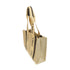 Chloe Woody Tote Bag Canvas Beige Navy Blue