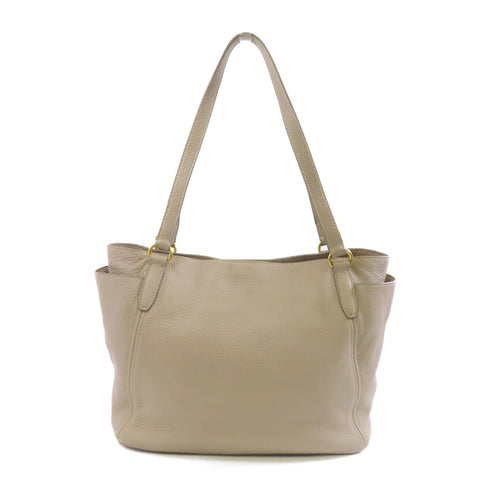 PRADA GHW Shoulder Tote Bag BR4970 Calfskin Leather Gray