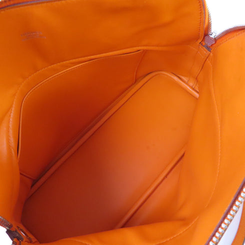 HERMES PHW Bolide 31 Handbag Shoulder Bag Clemence Leather Orange