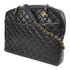 CHANEL Quilted CC GHW Chain Shoulder Bag Calfskin Leather Black v1
