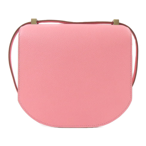 HERMES PHW Mosaique AU24 Shoulder Bag Epsom Leather Rose Lipstick Pink