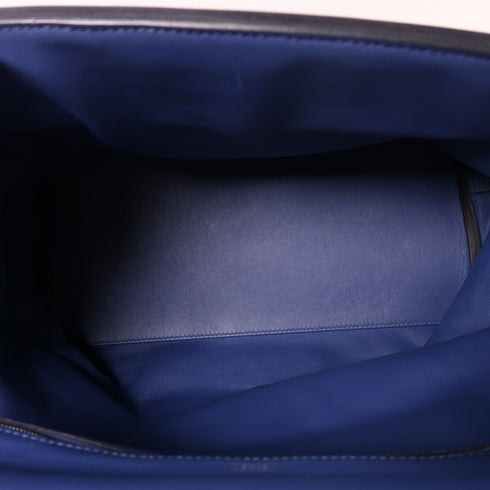 HERMES PHW 24/24 Hand Bag Togo Leather/Swift Leather Bleu Agate