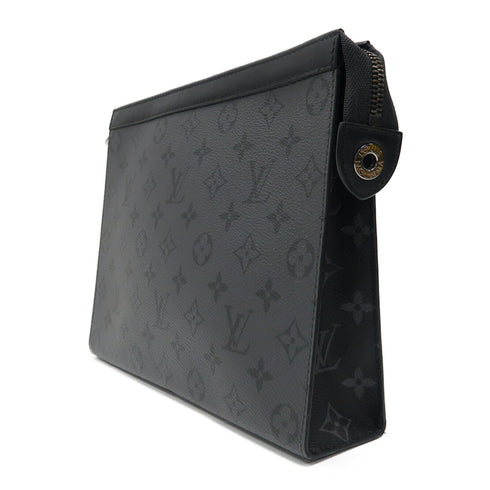 LOUIS VUITTON LV SHW Pochette Voyage MM Clutch M69535 Monogram Grey/Black