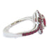 FINE JEWELRY 0.79ct/0.65ct Ruby 0.14ct Diamond Ring 18K White Gold US#6