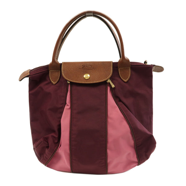 Longchamp GHW Hand Bag Nylon Purple/Pink