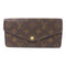 LOUIS VUITTON LV GHW Sarah Long Wallet M60531 Monogram Brown