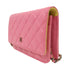 CHANEL Quilted CC GHW SHW Chain Shoulder Bag Lambskin Leather Pink