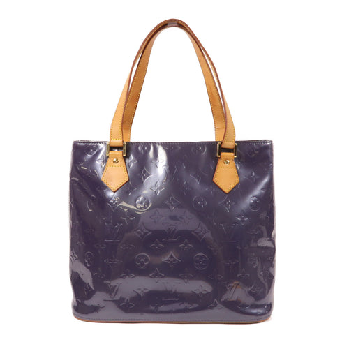 LOUIS VUITTON LV GHW Houston Hand Bag M91093 Monogram Vernis Purple