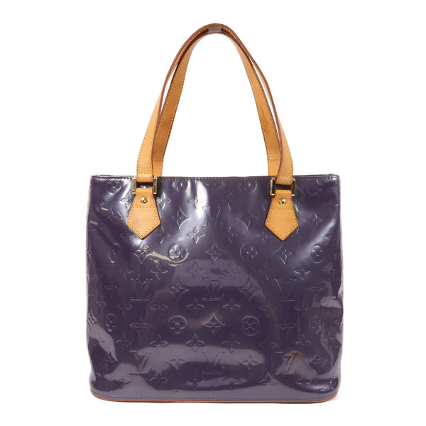 LOUIS VUITTON LV GHW Houston Hand Bag M91093 Monogram Vernis Purple