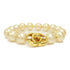 CHANEL CC Bracelet 96P PVC Metal Gold/White