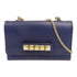 Valentino GHW Shoulder Bag Chain Calfskin Leather Blue