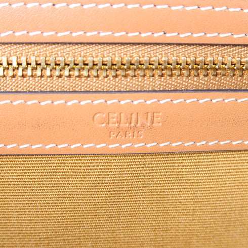 CELINE GHW Cabas Shoulder Bag 115072 Coated Canvas Brown