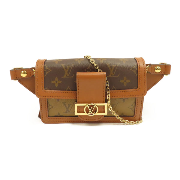 LOUIS VUITTON LV GHW Dauphine Shoulder Bag M44586 Monogram Brown