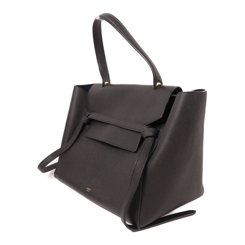 CELINE GHW Micro Belt Handbag 189153ZVA.10DC Calfskin Leather Black