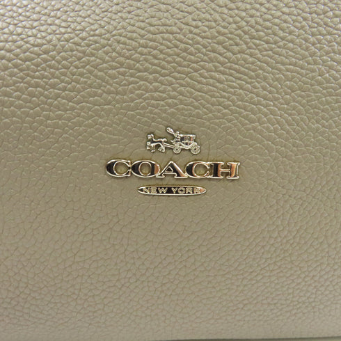 COACH GHW Shoulder Bag H1592 Calfskin Leather Grey