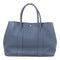 HERMES PHW Garden Party 36 Hand Bag Clemence Leather Blue
