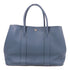 HERMES PHW Garden Party 36 Hand Bag Clemence Leather Blue
