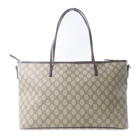GUCCI GG GHW Tote Bag 2 Way Shoulder Bag Handbag Coated Canvas Brown