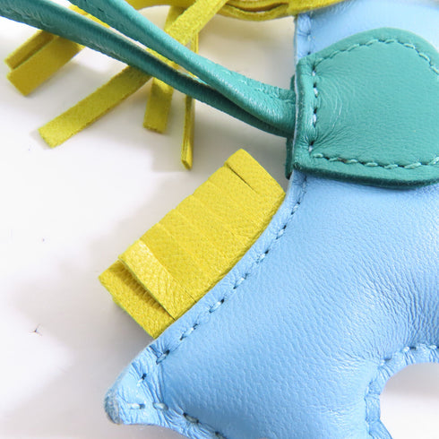 HERMES Rodeo PM Charm Veau Swift Leather Green Blue Yellow