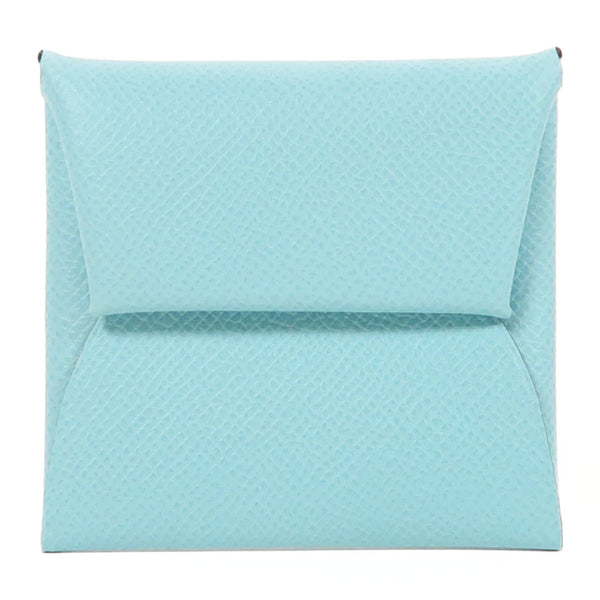 HERMES PHW Bastia Coin Purse Case Epsom Leather Bleu Atoll Light Blue