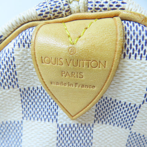 LOUIS VUITTON LV Speedy 30 Hand Bag N41533 Damier Azur White