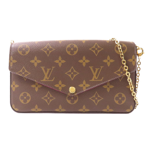 LOUIS VUITTON LV GHW Pochette Felicie Chain Shoulder Bag M61276 Monogram Brown v8