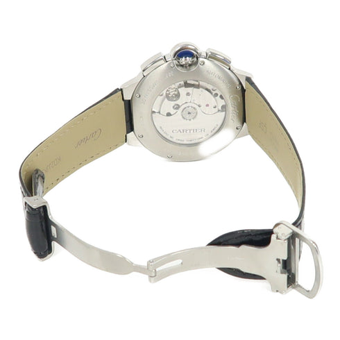 CARTIER Ballon Bleu Chronograph Automatic Watch W6920078 Steel White