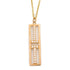 TIFFANY&CO T TWO Open Vertical Diamond Bar Pandent Necklace 18K Pink Gold 4.3g