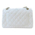 CHANEL Quilted CC GHW Classic 23 Chain Shoulder Calfskin Leather White
