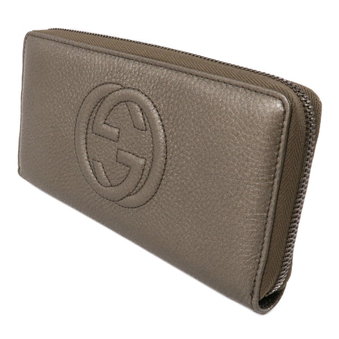 GUCCI GG SHW Long Wallet 308004 Calfskin Leather