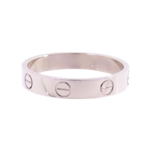 CARTIER Mini Love Ring Cartier#56 US#7.25 18K White Gold