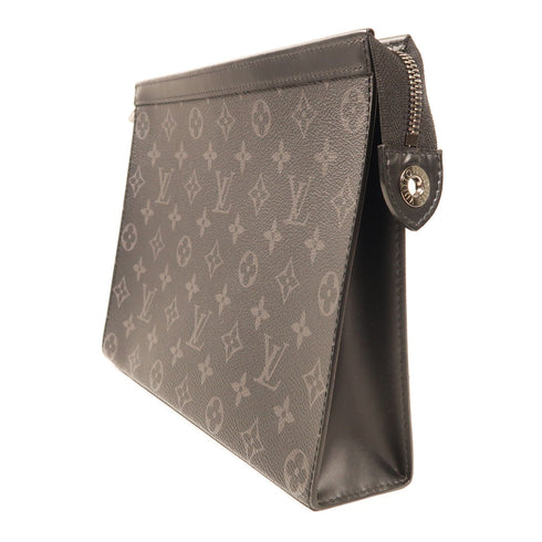 LOUIS VUITTON SHW Pochette Voyage MM Clutch M61692 Monogram Eclipse Black/Grey