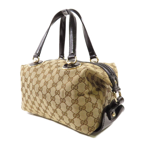 GUCCI GHW Handbag 203526 GG Canvas Brown