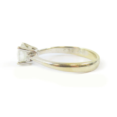 FINE JEWELRY 0.72ct Diamond Ring 18K White Gold US#5