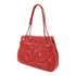 CHANEL CC SHW Chain Shoulder Tote Bag Calfskin Leather Red